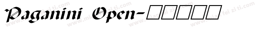 Paganini Open字体转换